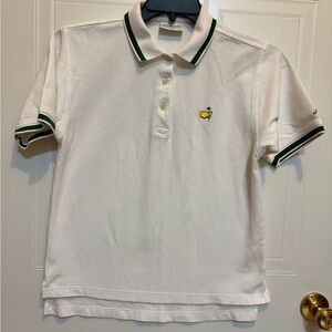 Masters Sz M White PoloW/Green Trim VGUC😊😊